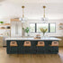 Mid-Century 5 Light Gold Kitchen Island Pendant Lighting
